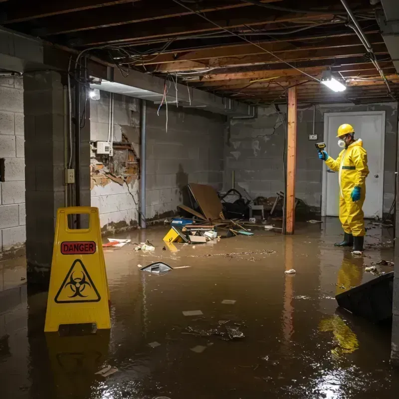 Flooded Basement Electrical Hazard in Dawson Springs, KY Property